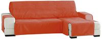 Eysa bankovertrekken, chaise longue 240 cm, rechts vooraanzicht, stof, oranje, drie zitplaatsen