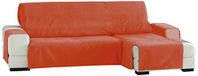 Eysa bankovertrekken, chaise longue 240 cm, rechts vooraanzicht, stof, oranje, drie zitplaatsen