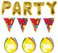 Folat - Verjaardag feestversiering 30 jaar PARTY letters en 16x ballonnen met 2x plastic vlaggetjes