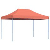 vidaXL Partytent, opvouwbaar, pop-up, terracotta, 410x279x315 cm