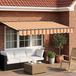 Maison Exclusive Pare-soleil électrique, 3,5 x 2,5 m, rayé jaune-orange