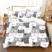 Merkloos Kinderbeddengoed Set - 135 x 200 cm met 3D Ontwerp - Microfiber