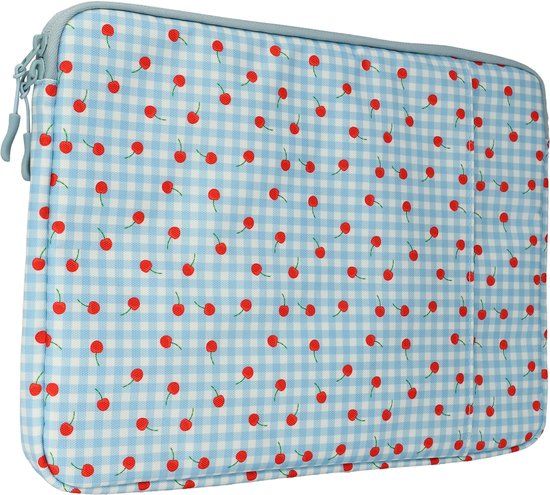 imoshion Design Laptop Sleeve met vak - Laptop Hoes geschikt voor 13 / 13.3 / 13.6 / 14 / 14.2 inch - Cherry Check
