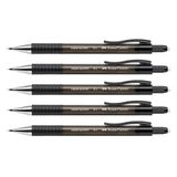 FABER-CASTELL Drukpotlood Grip Matic zwart 0,5 mm, 5 stuks