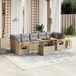 Maison Exclusive - Ensemble de meubles de jardin 8 pièces avec canapé et coussins, beige, en polyrotin