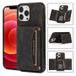Coque Hybride iPhone 14 Pro avec Portefeuille - Noir