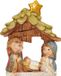 Merkloos / Sans marque Euromarchi Kerststalletje voor kinderen - 9 x 12 cm - Jozef, Maria, Jezus - kinder/kinderkamer - kerststal