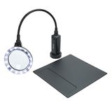 Carson MagniFlex Pro 2X Tafel-/Staande Loep en LED Lamp met Magneetvoet, Flexibele Hals en Stabiele Bodemplaat (CP-90EU)