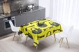 Bonamaison Tafelkleed, Anti-Mold, Sneldrogend, Waterdicht, 100% Polyester Tafellaken, Neon Geel, Rook, 140 x 140 Cm
