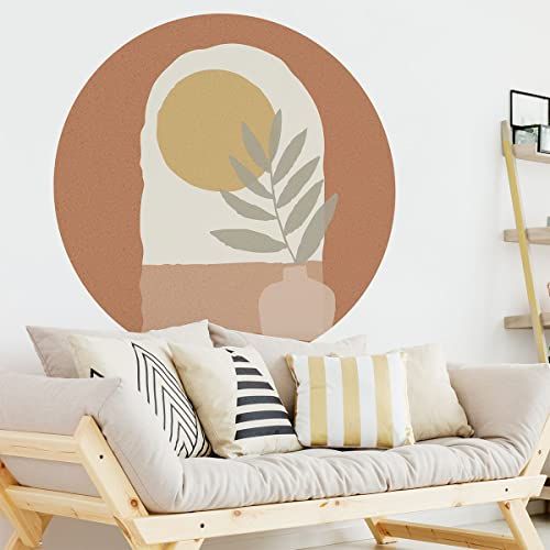 Ambiance Sticker Vliesbehang - Abstracte Zonnige Dag - 60x60cm