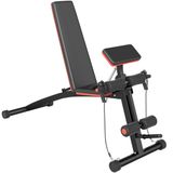 Banc d'haltères pliable - banc d'entraînement multifonctionnel - dossier réglable en 7 positions - leg extension - banc de fitness pour un usage domestique