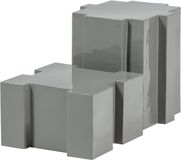 WOOOD Jasmir Tables d'appoint - Métal - Gris - Ensemble de 2