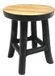 Wan GmbH Teak bloemenkruk 17 x 15 cm - rond, zwart, massief hout, decoratief, ideaal voor planten en bloemen