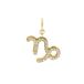 Lucardi - Dames Stalen goldplated bedel steenbok - Hanger - Staal - Goudkleurig