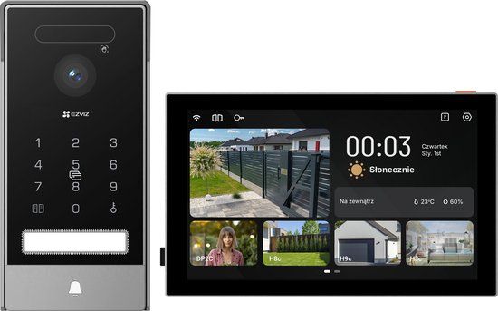 EZVIZ HP7 PRO 4K Intercomsysteem met 8-inch Touchscreen, Palm Vein Scan, Gezichtsherkenning en Wi-Fi 6