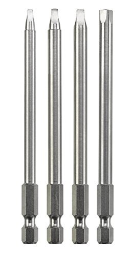 kwb Robertson bitset - 4-delig 1, 2, 3, 4 elk 100 mm, extra lang 1/4 inch volgens ISO 1173 E 6.3