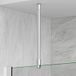 S'Afielina Barre de stabilisation de douche ronde, aussi pour plafond, en acier inoxydable, longueur réglable, pour épaisseur de verre 6-10 mm