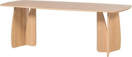 WOOOD Veere Eettafel - Massief Eikenhout - Naturel - 220 x 100 cm