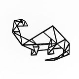 Homemania HomesrV-41 Wanddecoratie, wandkunst, dinosaurus, voor kinderen, metaal, 45 x 1,5 x 32 cm