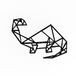 Homemania HomesrV-41 Wanddecoratie, wandkunst, dinosaurus, voor kinderen, metaal, 45 x 1,5 x 32 cm