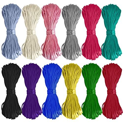 Ewparts 240 meter nylon draad satijnen koord 2 mm nylon koord voor armbanden rattail satijn nylon koord zijden koord satijnen koord gekleurd nylon satijn zijde halsketting armband parelzijde