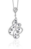Orphelia dameshanger met ketting 925 zilver gerhodineerd zirkonia meerkleurig briljant geslepen - ZH-7039