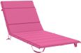 vidaXL Ligstoel Kussen GEMERT 100% Polyester Roze 200 x 80 x 3 cm