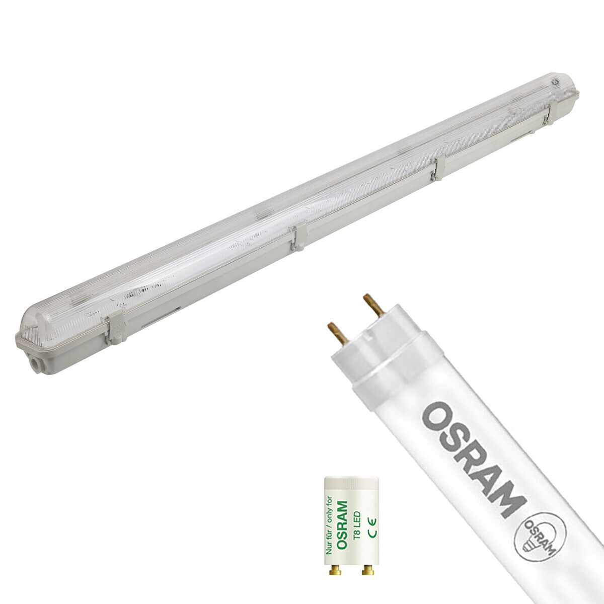 Osram - LED TL Armatuur met T8 Buis - SubstiTUBE Value EM 830 - Aigi Hari - 150cm Enkel - 19.1W - Warm Wit 3000K