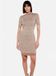 Guess Robe midi en maille avec logo 4G beige
