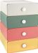 Merkloos Ensemble de 4 boîtes de rangement en plastique avec tiroirs