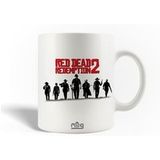 Keramische mok maniacase, Red Dead Redemption 2 Logo Zwart Rood