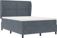 vidaXL Boxspringbed met hoofdeinde Donkergrijs 200 x 160 cm Fluweel