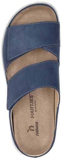 Hartjes 122.1221/20 48.00 H Slippers Blauw Nubuck Dames Breedtemaat H 100% Chroomvrij