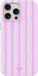 AVY Hoesje geschikt voor Apple iPhone 13 Pro Max | Pink Horizon | Strepen | Roze | Hard Shell Back Cover | Compatibel met MagSafe & Qi2