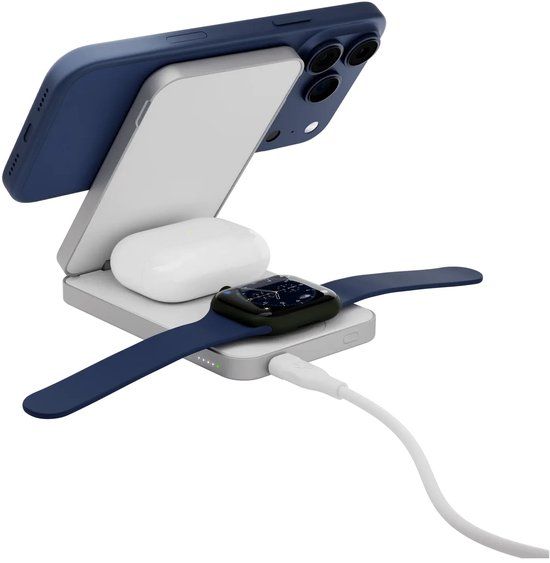 dbramante1928 Re-charge 3-in-1 Powerbank 8.000 mAh - Draadloze Powerbank - Wit