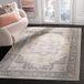 Safavieh Brentwood Collection BNT865B Decoratief tapijt met medaillon-motief, antieke look, voor woonkamer, slaapkamer, 60 x 122 cm, crème/grijs