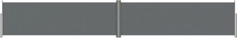 vidaXL Windscherm uittrekbaar 160x1000 cm antracietkleurig