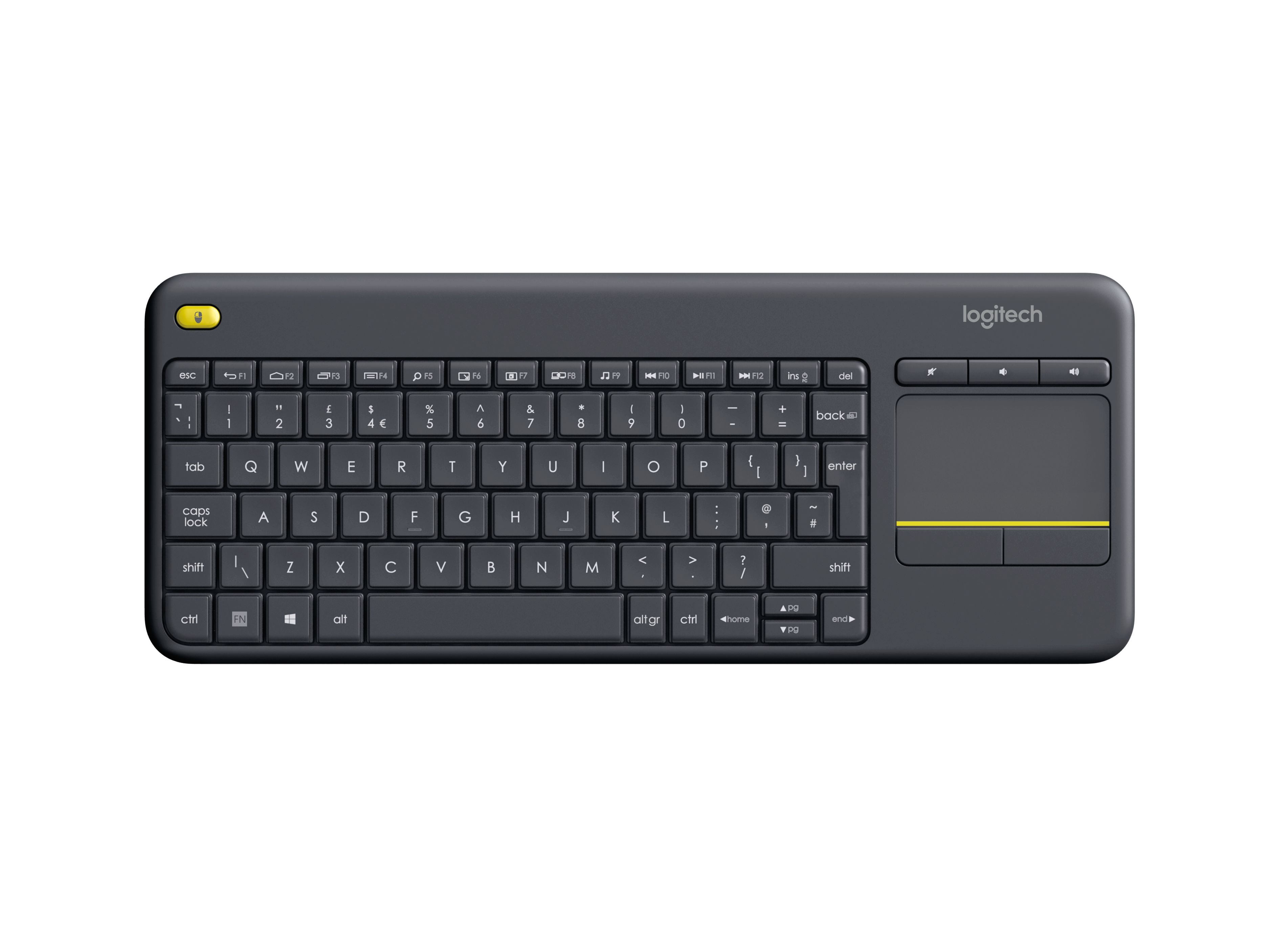Logitech K400 Plus - Draadloos Toetsenbord - Zwart - QWERTY