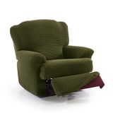 FAVERTI® Super elastische bekleding voor relaxstoel van 70 tot 90 cm | Model Noveel | gazon | overtrek voor ligstoel met aparte voeten | kwaliteitsbescherming van jacquard-stof in katoenlook