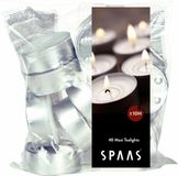 Spaas Maxi Theelichten zak, ± 10 branduren - Wit - Voordeelverpakking 4 x 40 Maxi theelichten