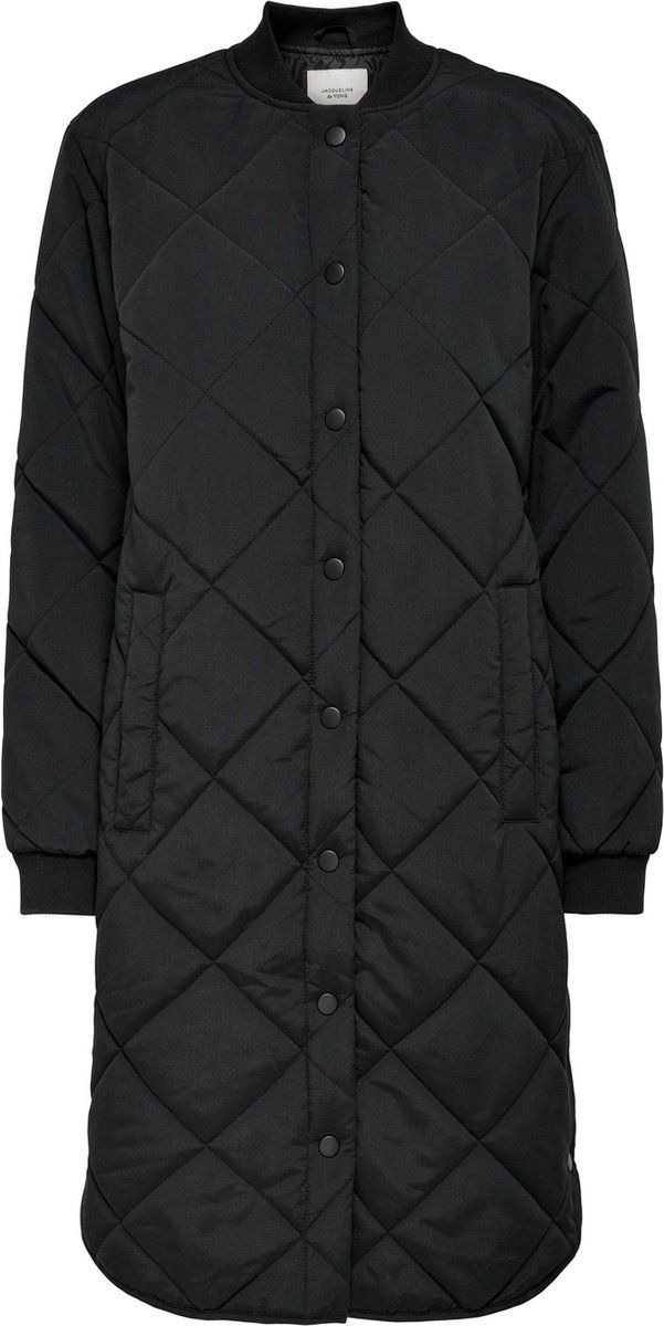 JDY JDYDIANA QUILT LONG JACKET OTW HAB Dames Jas - Maat M - Zwart