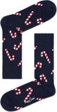Happy Socks Sokken Candy Cane - Maat 41-46 - Heren - Grappige sokken - Halfhoge sokken