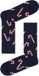 Happy Socks Sokken Candy Cane - Maat 41-46 - Heren - Grappige sokken - Halfhoge sokken