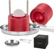 Vevor Ijsblokjesmachine Ijsblokjesvormen Set 60 Mm, Ijsblokjesvorm Ijsbolvorm met Ijstang & Lekbak, Aluminium Rood