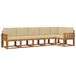 vidaXL Ensemble de canapés d'extérieur 6 pièces Naturel et Beige