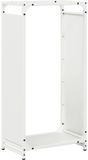 vidaXL - Brandhoutrek - 44x28x90 cm - Koudgewalst Staal - Wit