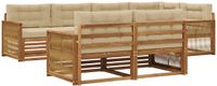 vidaXL - Acacia Houten Hoek Loungeset 7-Zits Natuurlijk en Beige
