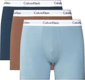 Calvin Klein 3-pack Boxer Briefs Mannen Navy - bruin - blauw Maat S