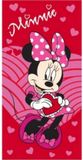 Disney Minnie Mouse strandlaken - 140 x 70 cm - Katoen - Rood/Roze