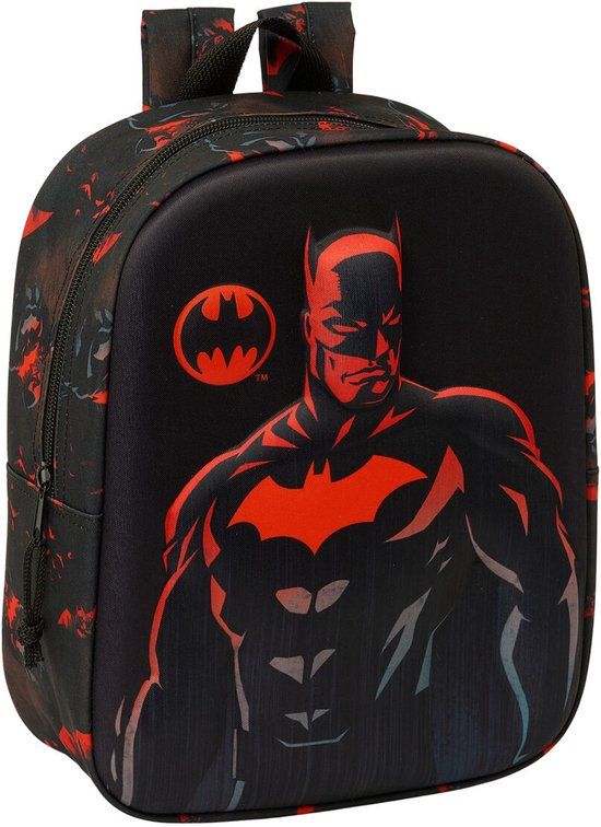 Batman Schoolrugzak Zwart 22 x 27 x 10 cm 3D Polyester Unisex Kinderen